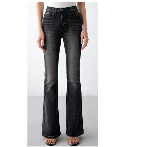 TEA N ROSE FLARE Jeans Black NWT - Picture 2 of 4